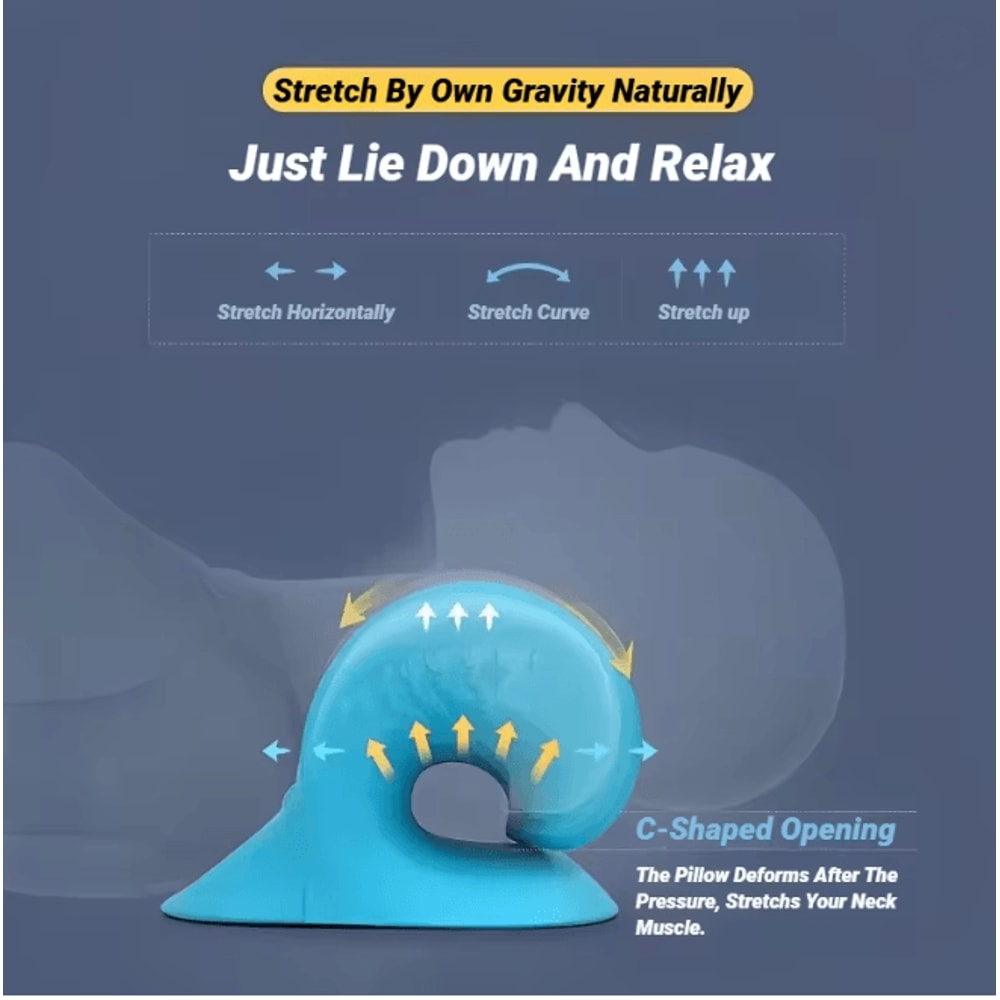 Neck Shoulder Stretcher Cervical Spine Relaxer Pain Relief Massage Pillow 3