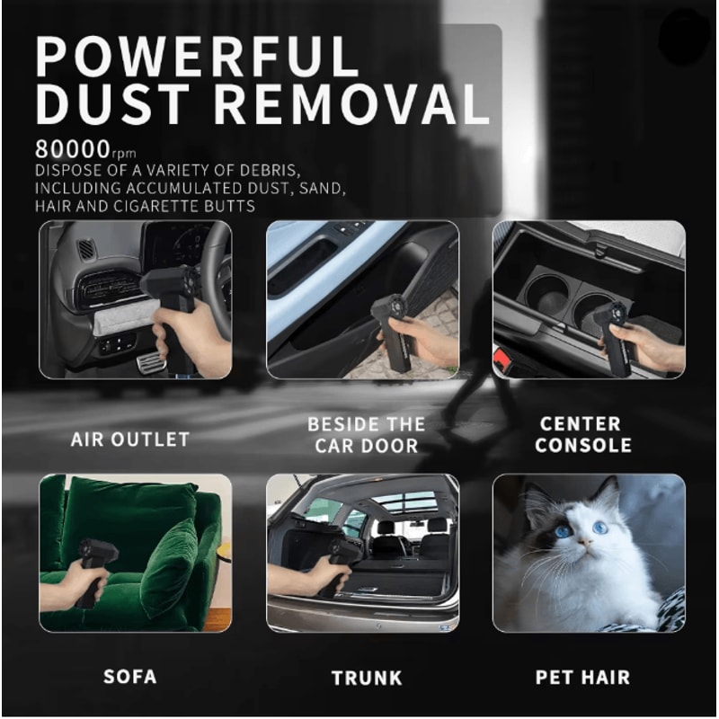 Portable Turbo Jet Fan Handheld High Power Air Blower With LED Light 3