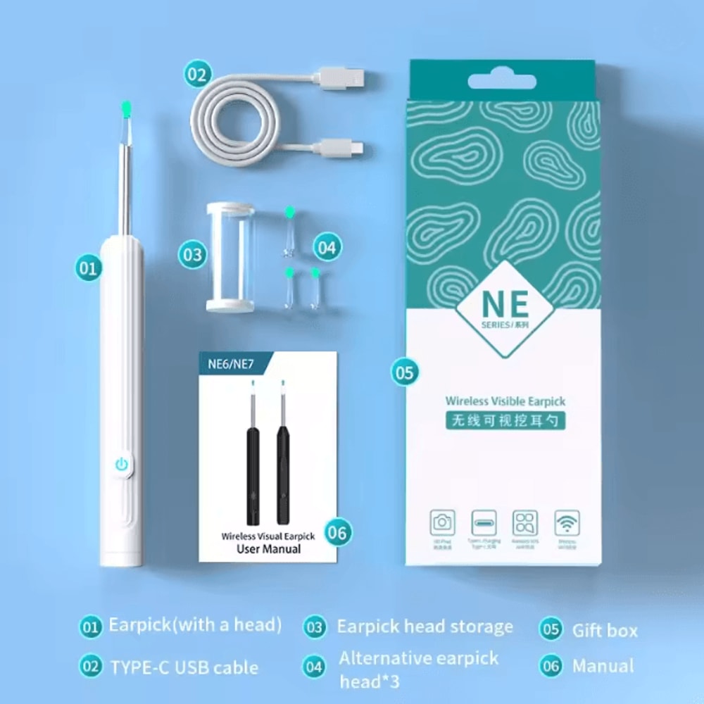 Smart Visual Ear Cleaner Camera Ear Wax Removal Tool With LED Lights 4