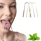 Stainless Steel Tongue Scraper Fresh Breath Oral Hygiene Cleaning Tool 0
