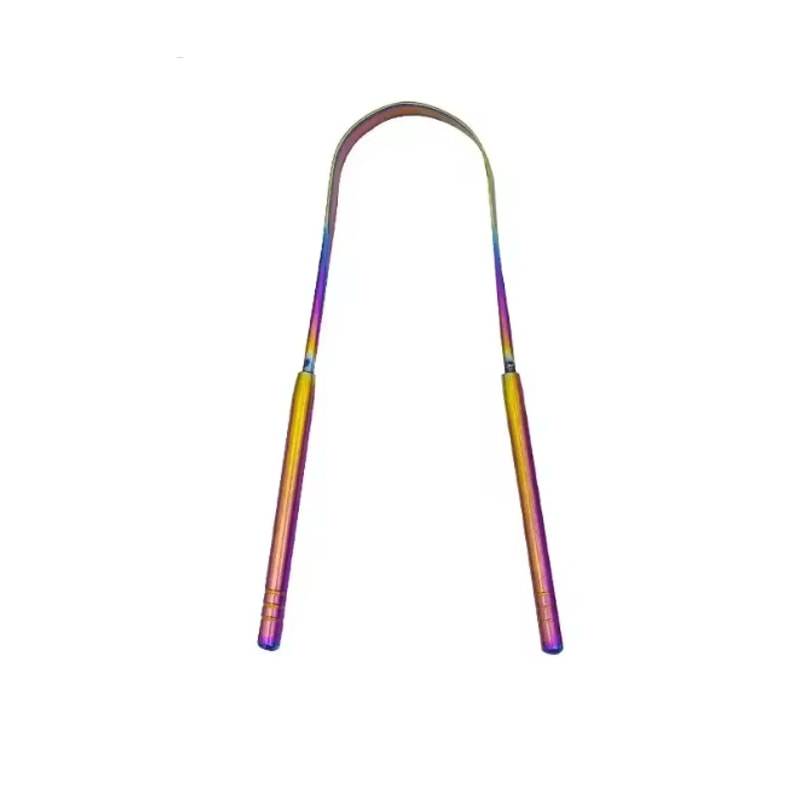 Stainless Steel Tongue Scraper Fresh Breath Oral Hygiene Cleaning Tool 5