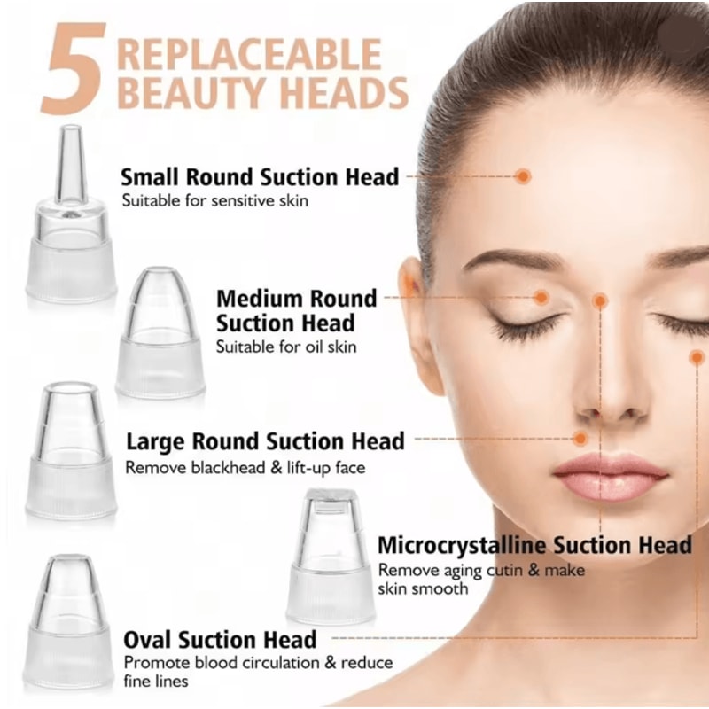 ClearGlow Facial Pore Cleaner Blackhead Remover Vacuum Kit 1