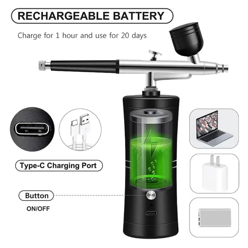 ProAir Nail Airbrush Kit Portable Nail Airbrush Compressor System 1