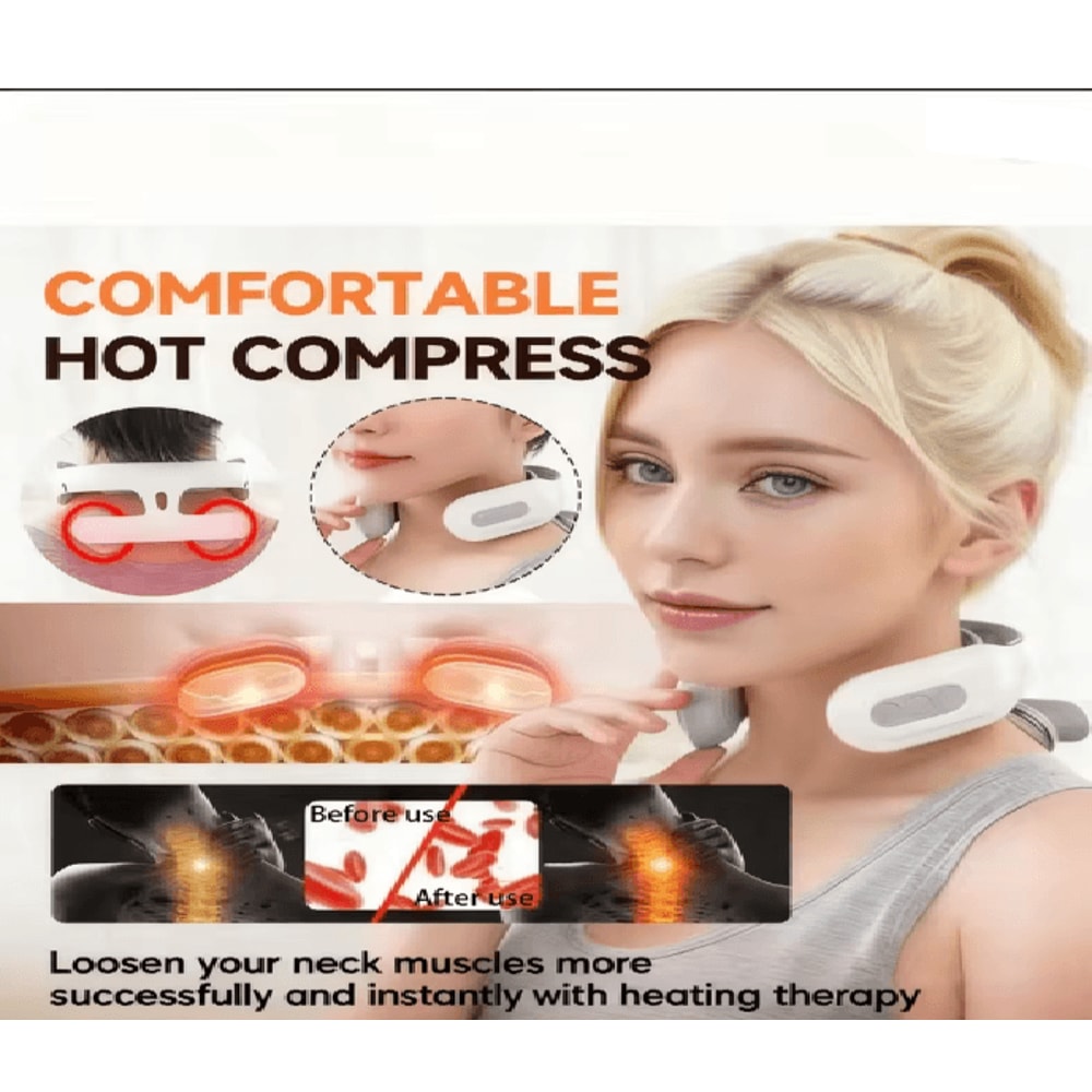 NeckEase Electric Neck Massager Portable Cervical Relief Device 0