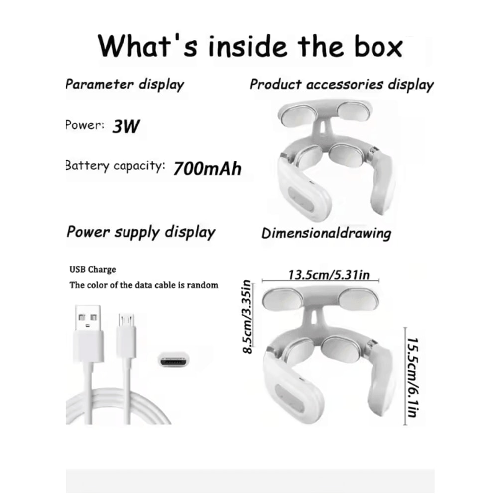 NeckEase Electric Neck Massager Portable Cervical Relief Device 2