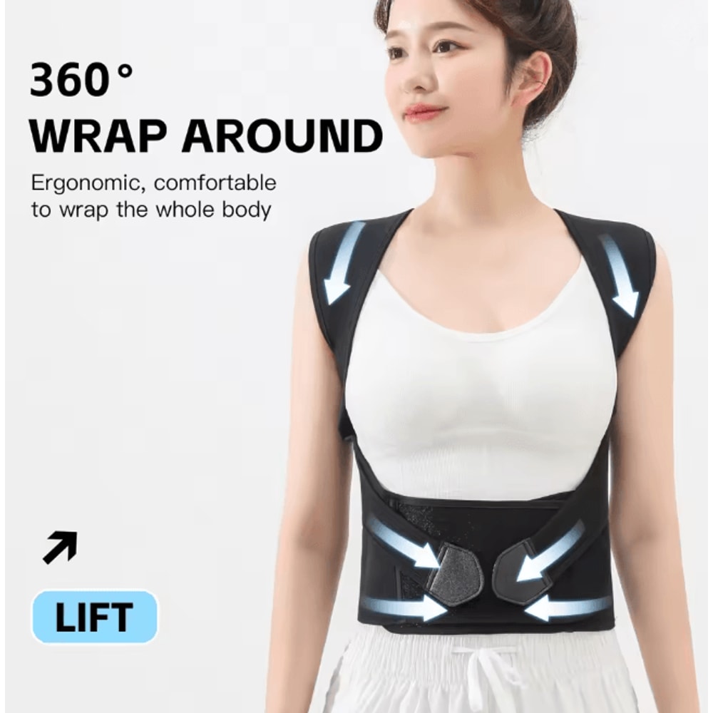 PostureFlex Back Posture Corrector Brace Adjustable Shoulder Support Belt 1