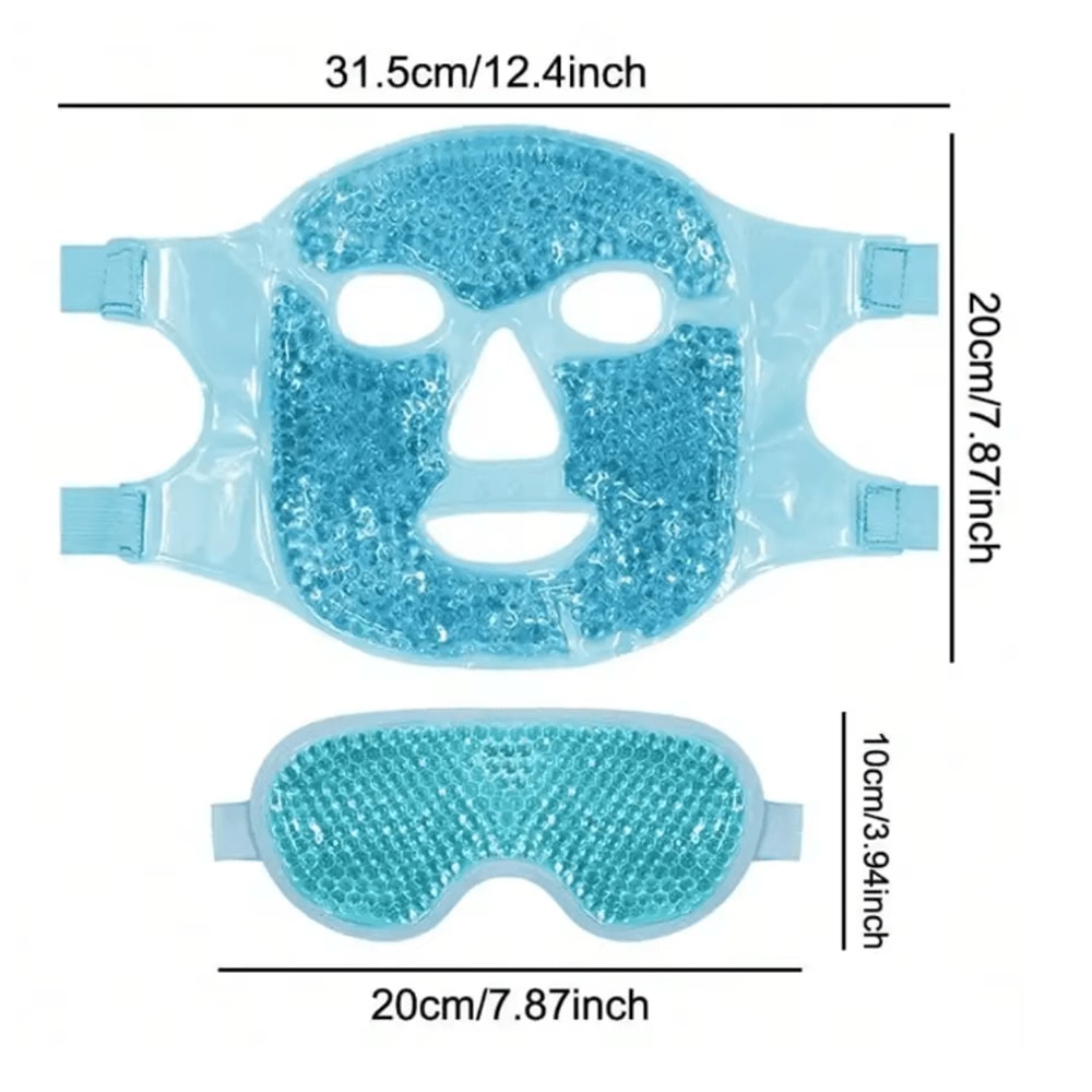 CoolEase Gel Cooling Face And Eye Mask Hot Cold Compress Pack 2