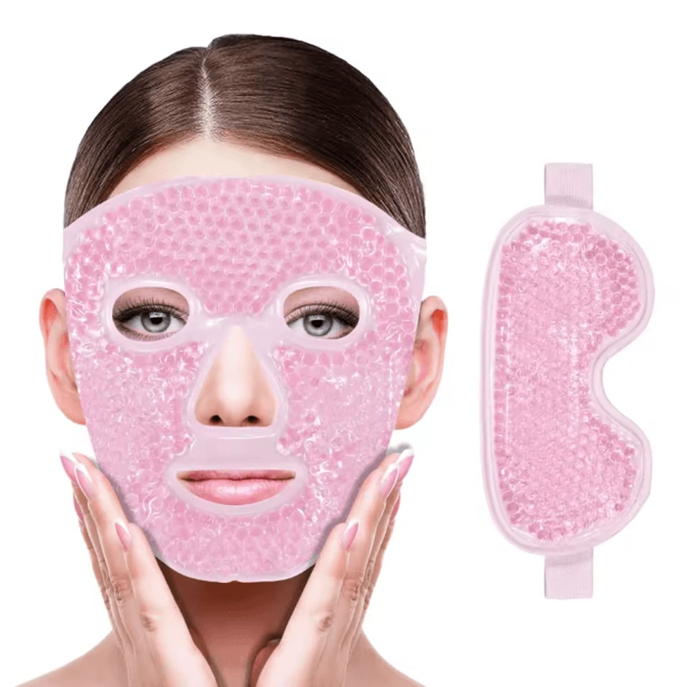 CoolEase Gel Cooling Face And Eye Mask Hot Cold Compress Pack 14