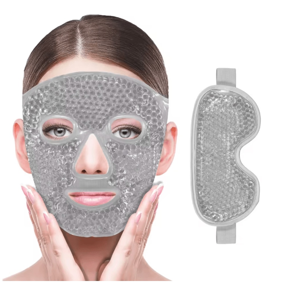 CoolEase Gel Cooling Face And Eye Mask Hot Cold Compress Pack 15