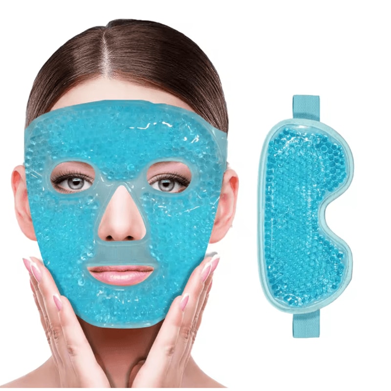 CoolEase Gel Cooling Face And Eye Mask Hot Cold Compress Pack 18