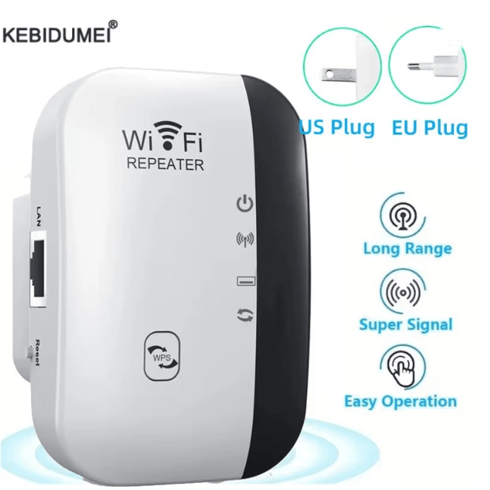 NetBoost 300Mbps WiFi Repeater Wireless Range Extender Signal Amplifier 0