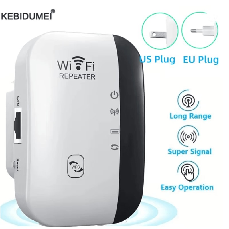 NetBoost 300Mbps WiFi Repeater Wireless Range Extender Signal Amplifier 0