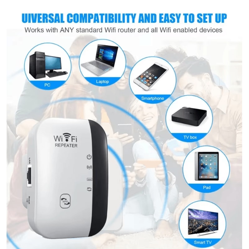 NetBoost 300Mbps WiFi Repeater Wireless Range Extender Signal Amplifier 1