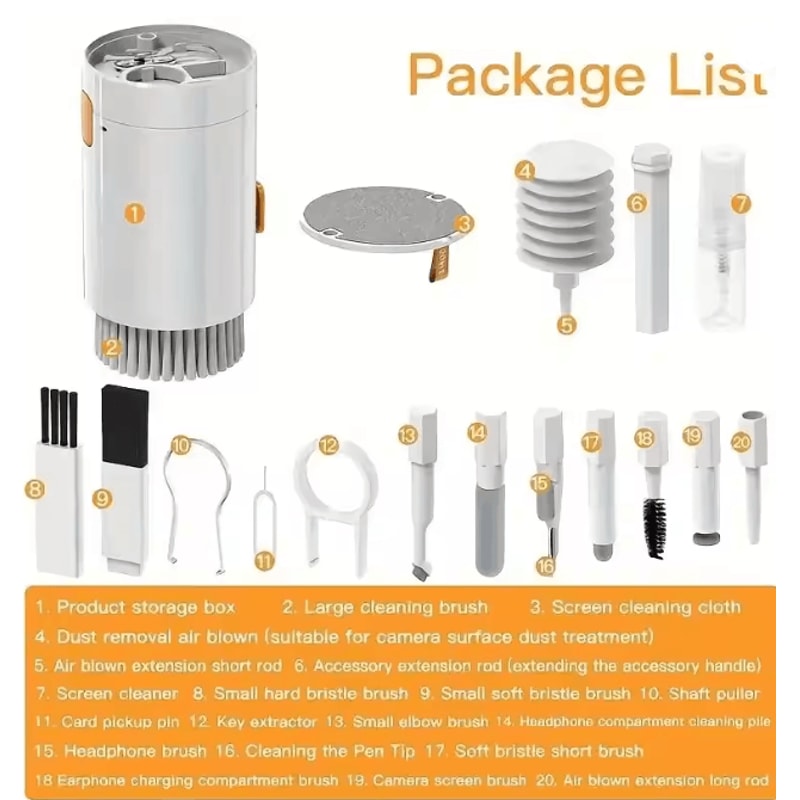 TechClean Pro 20 In 1 Keyboard Cleaning Kit Multi Device Cleaning Set 2