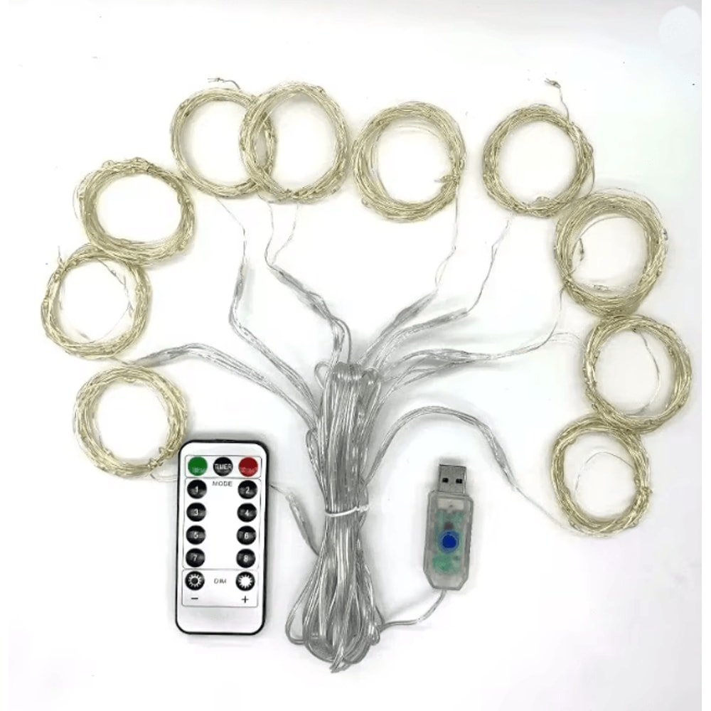 GlowCurtain USB Fairy Lights Curtain Garland With Remote Control 2