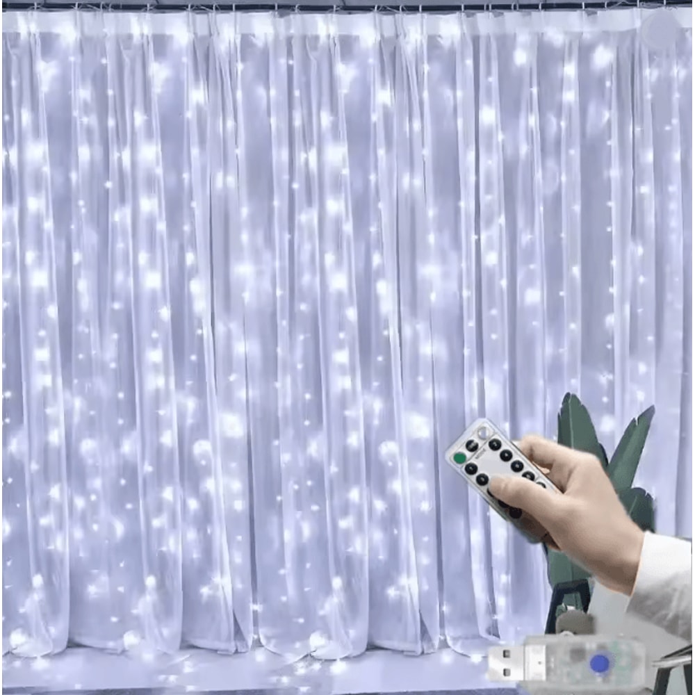 GlowCurtain USB Fairy Lights Curtain Garland With Remote Control 5