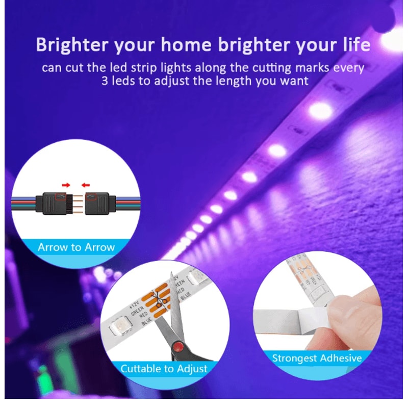 LumiSync RGB LED Strip Lights Music Sync Color Changing Light Strip 2