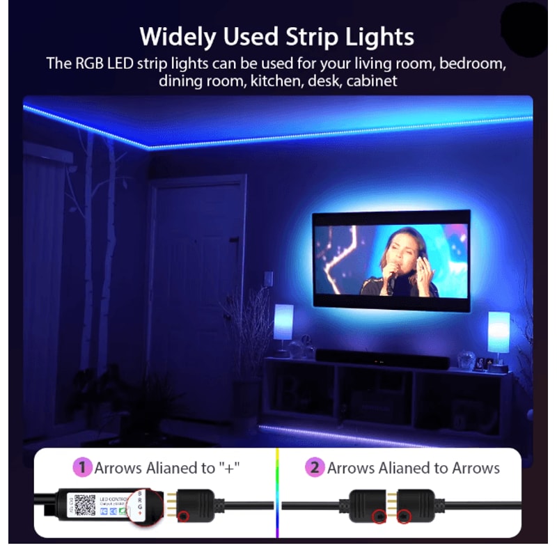 LumiSync RGB LED Strip Lights Music Sync Color Changing Light Strip 3