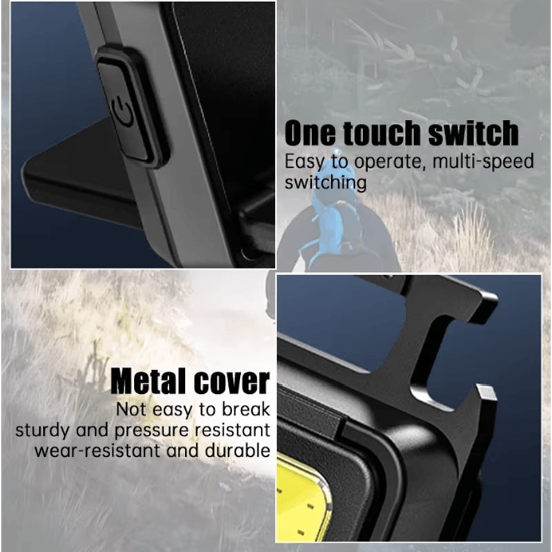 FlexBeam Mini Flashlight Keychain USB Rechargeable COB Work Light 1