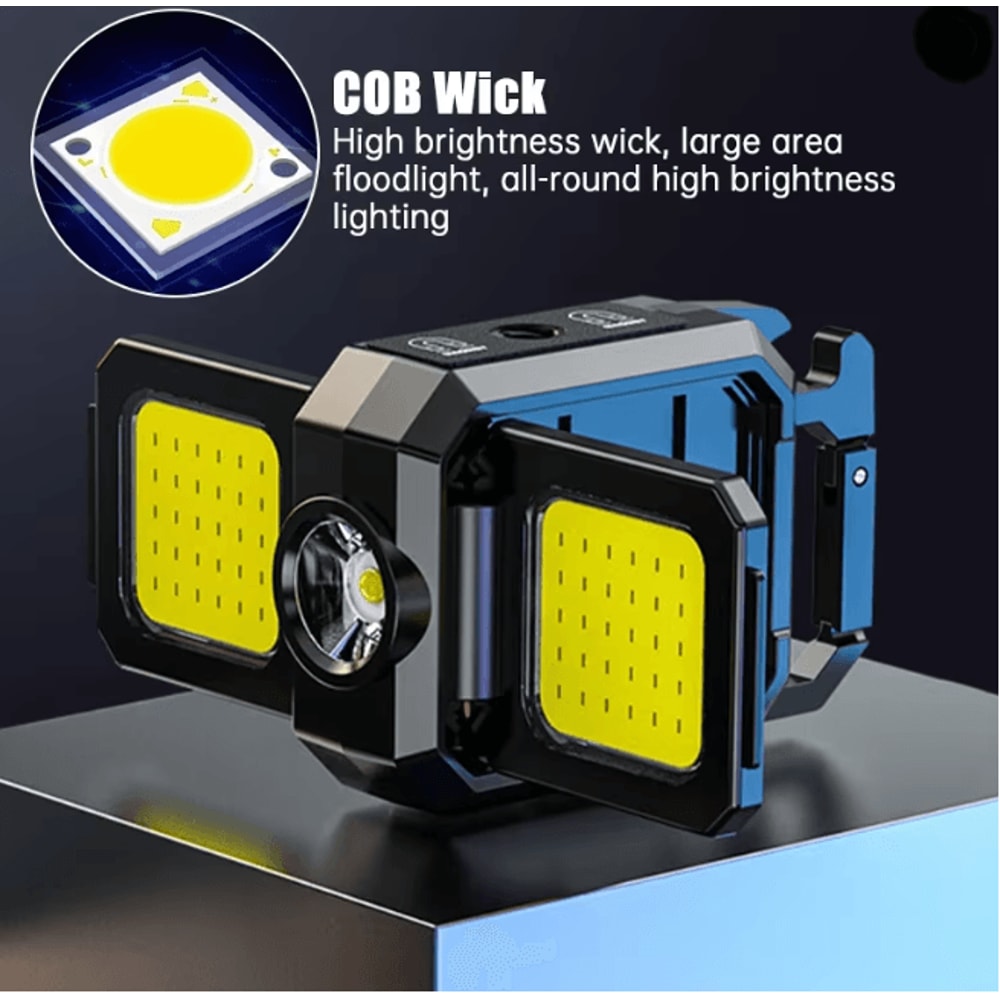 FlexBeam Mini Flashlight Keychain USB Rechargeable COB Work Light 2