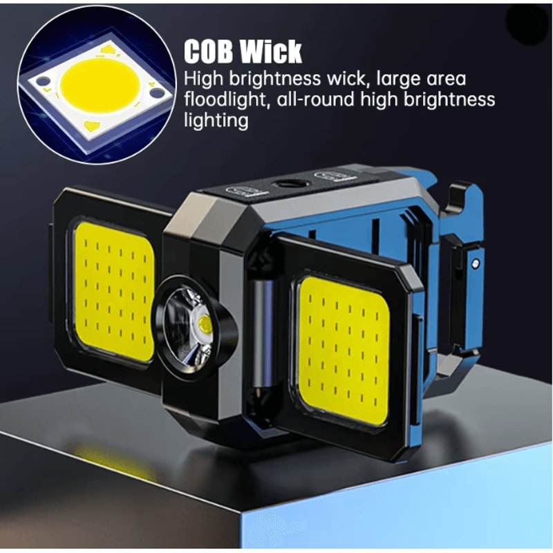 FlexBeam Mini Flashlight Keychain USB Rechargeable COB Work Light 2