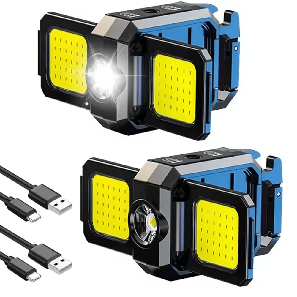 FlexBeam Mini Flashlight Keychain USB Rechargeable COB Work Light 6