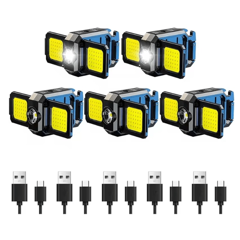 FlexBeam Mini Flashlight Keychain USB Rechargeable COB Work Light 8