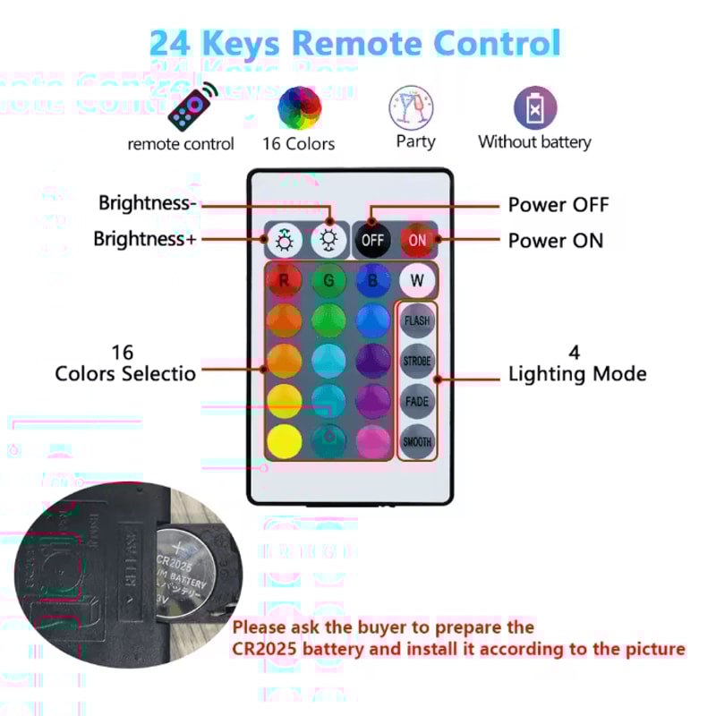 ColorAura RGB LED Light Bulb 16 Color Dimmable E27 Smart Bulb With Remote 3