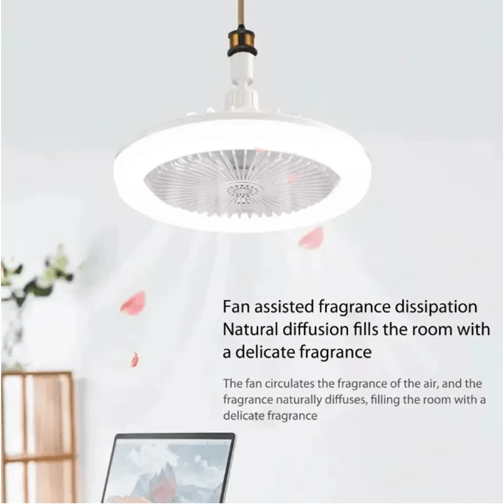 AeroGlow Rotating Ceiling Fan Light With Remote E27 Base 1
