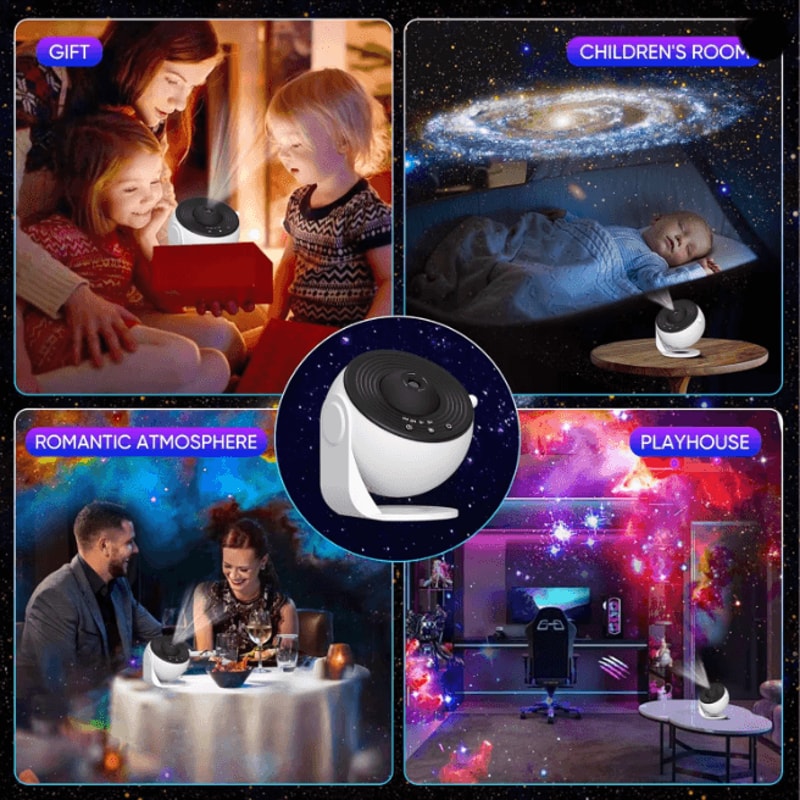 StarScape HD Galaxy Projector Night Light With Rotating Planetarium Discs 3
