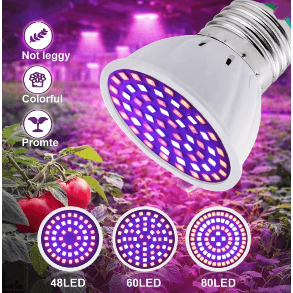 GrowMax Full Spectrum LED Grow Light Bulb E27 For Indoor Plants 0