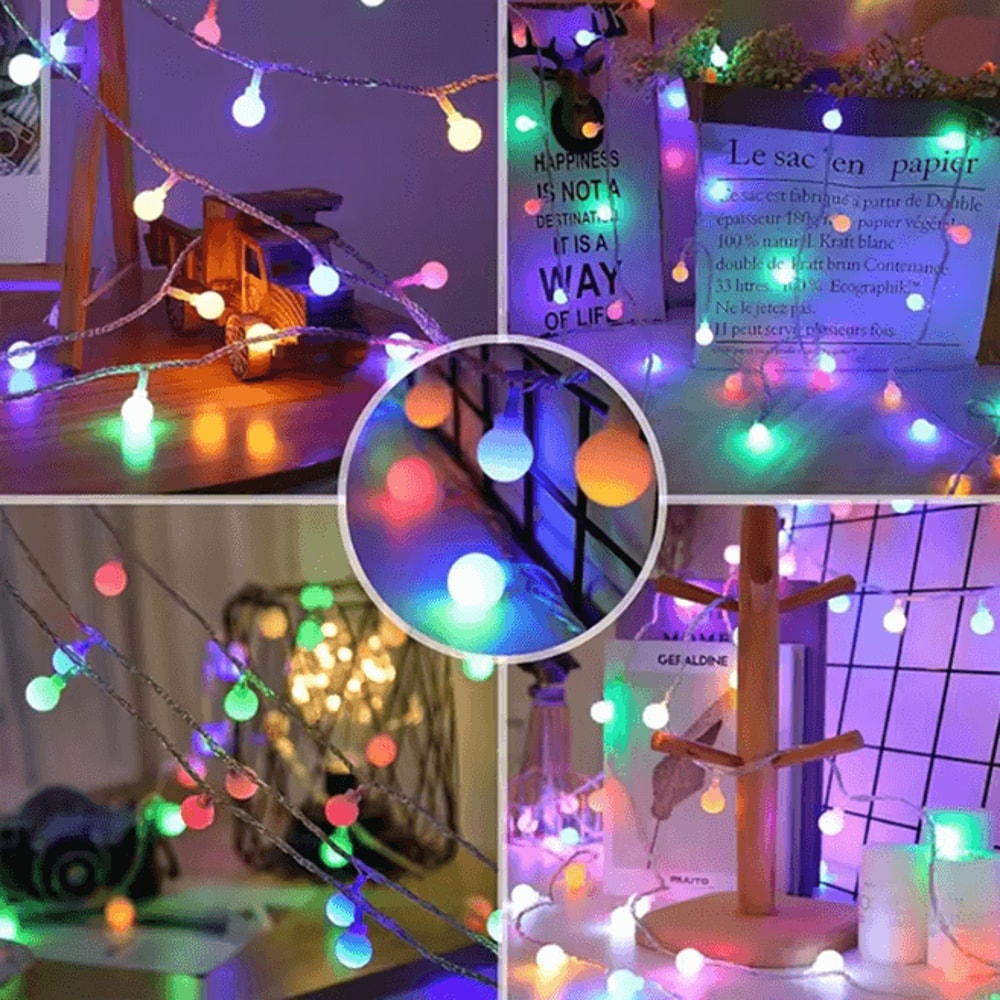 Globe LED String Lights Waterproof Fairy Lights Battery Or USB Powered For Garden And Events 3