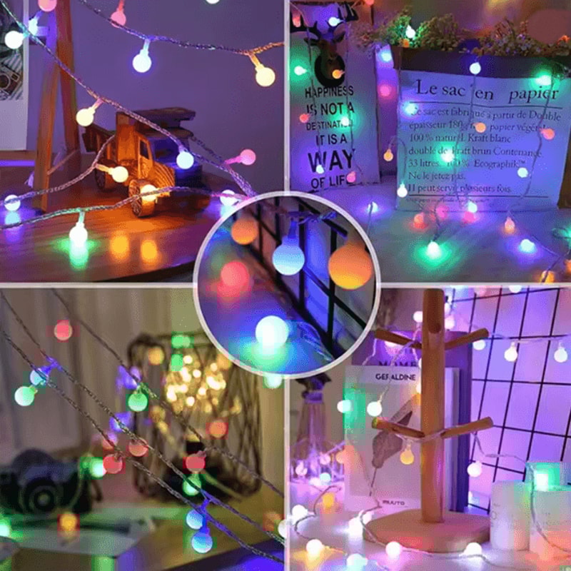 Globe LED String Lights Waterproof Fairy Lights Battery Or USB Powered For Garden And Events 3