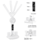 Multifunction LED Desk Lamp With Fan Clock And USB Charging Folding Table Light 1