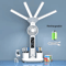 Multifunction LED Desk Lamp With Fan Clock And USB Charging Folding Table Light 6