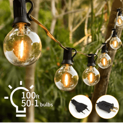 outdoor led fairy string lights 30m vintage g40 patio garden light for parties and weddings