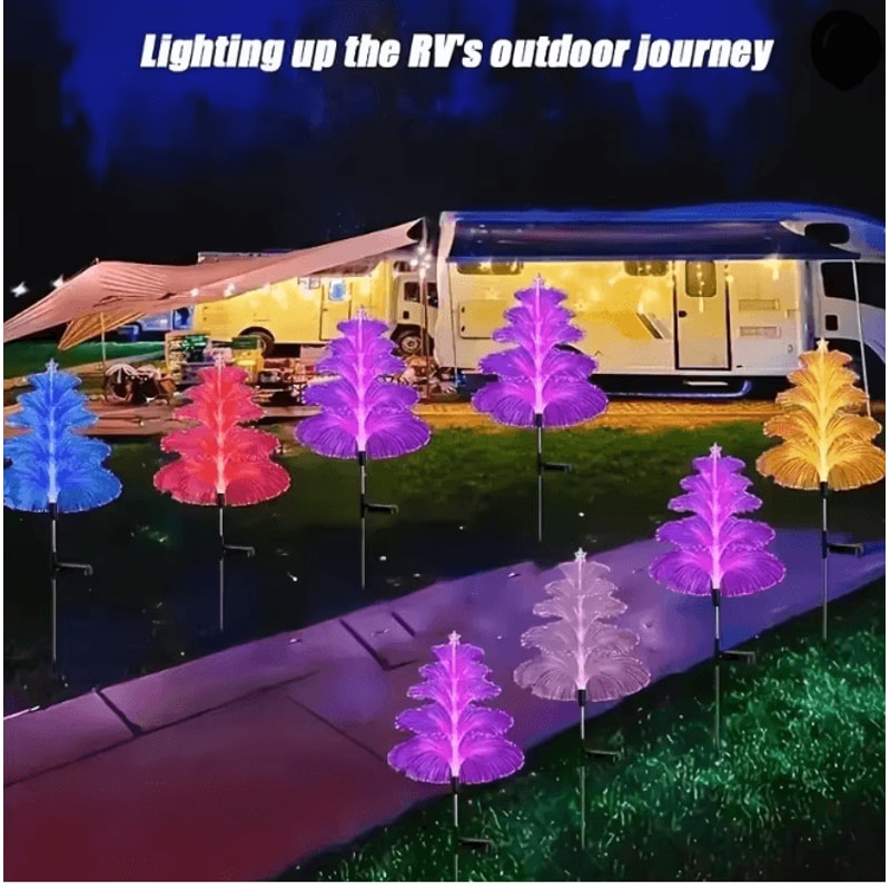 Solar Jellyfish Garden Lights Color Changing Outdoor LED Stake Lights For Yard And Pathway Decor 3