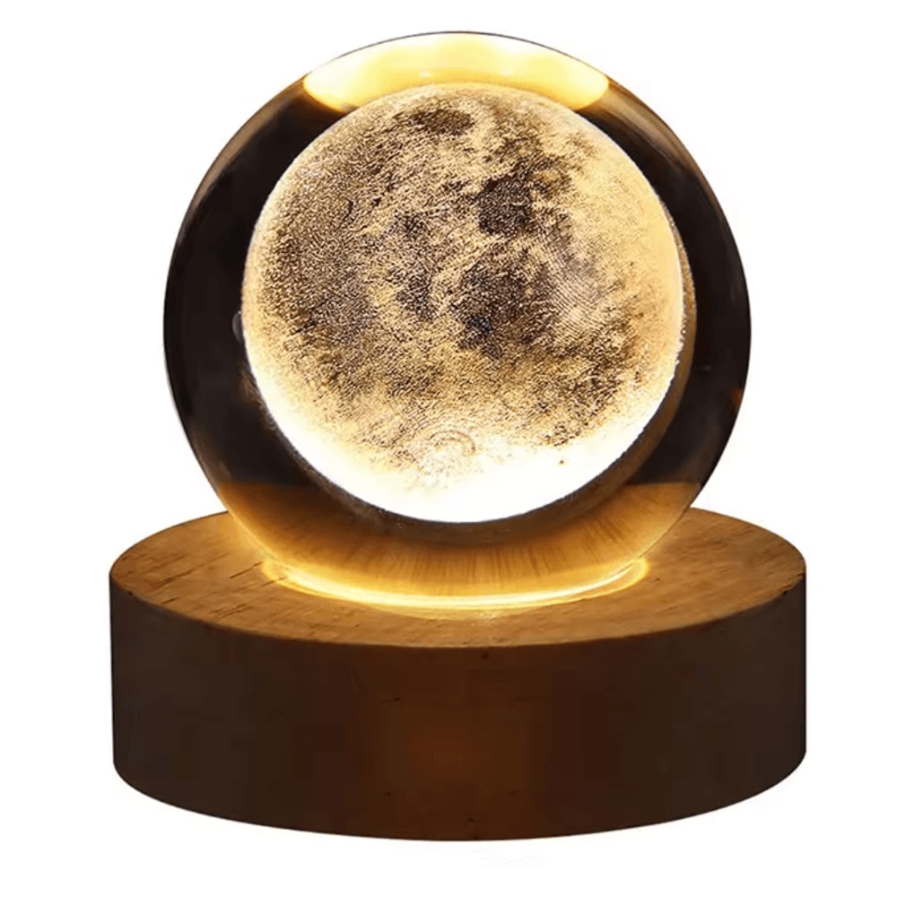 3D Crystal Ball Galaxy Lamp USB Night Light Planet Projection Decor 4
