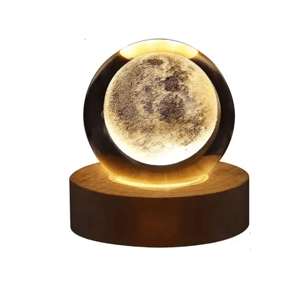3D Crystal Ball Galaxy Lamp USB Night Light Planet Projection Decor 7