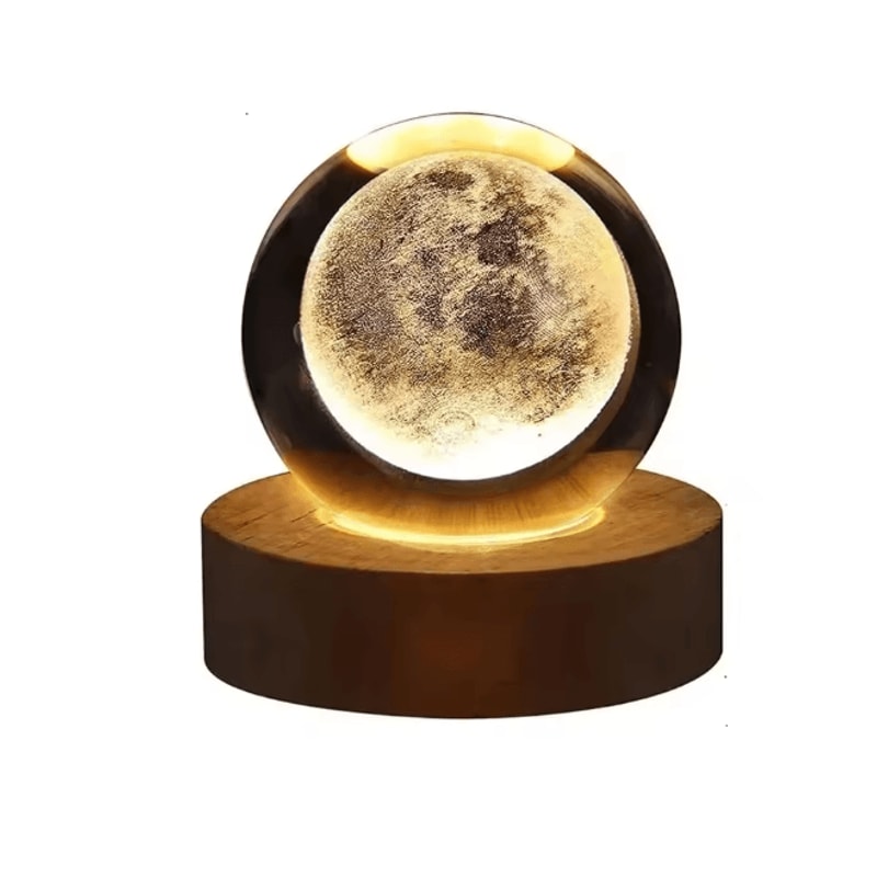 3D Crystal Ball Galaxy Lamp USB Night Light Planet Projection Decor 7