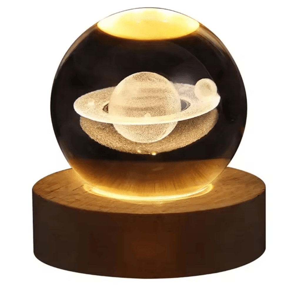 3D Crystal Ball Galaxy Lamp USB Night Light Planet Projection Decor 8