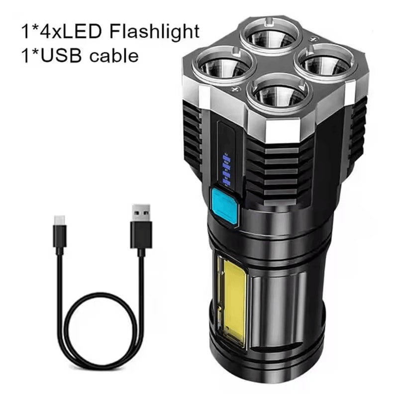 Mini Rechargeable LED Flashlight High Lumens Portable Torch For Outdoor And Emergency Use 4
