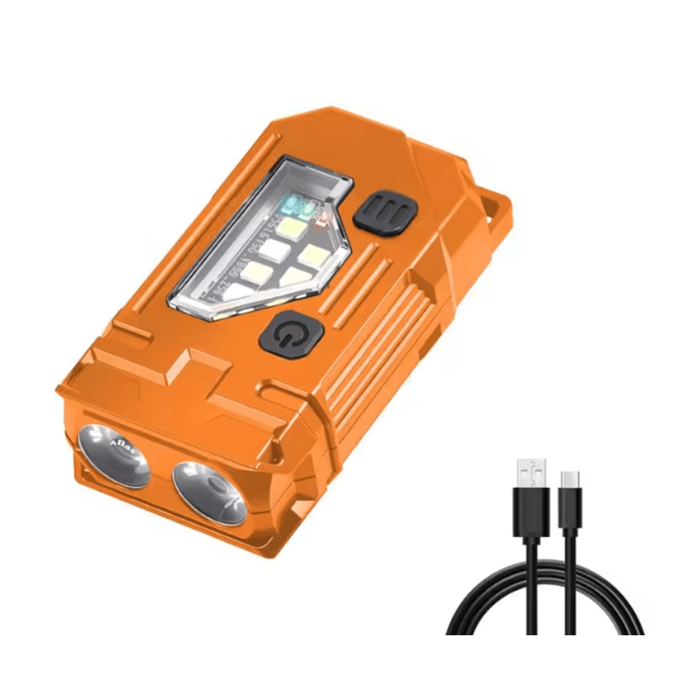 Pocket COB LED Keychain Flashlight Rechargeable Magnetic Mini Torch Light 8