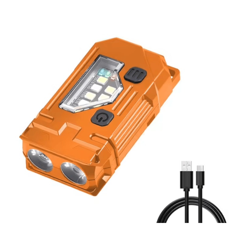 Pocket COB LED Keychain Flashlight Rechargeable Magnetic Mini Torch Light 8