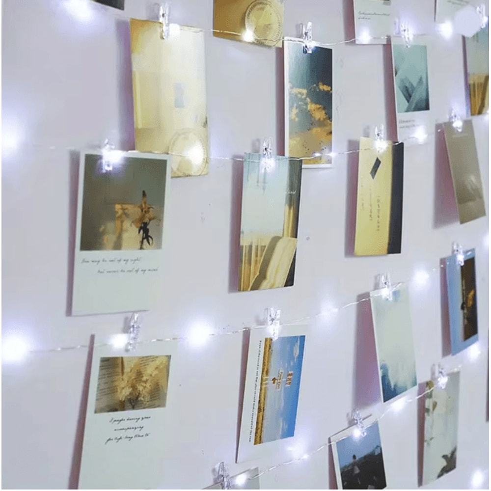 LED Fairy Lights Photo Clip String Lights USB Or Battery Powered Decoration Lights 5