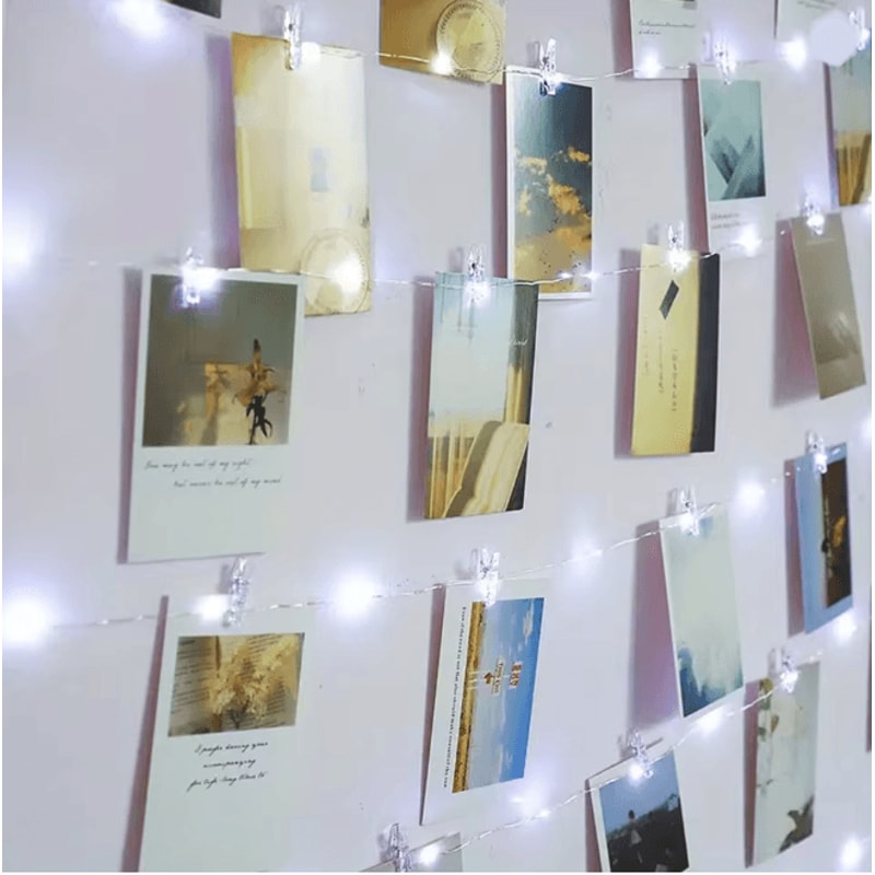 LED Fairy Lights Photo Clip String Lights USB Or Battery Powered Decoration Lights 5