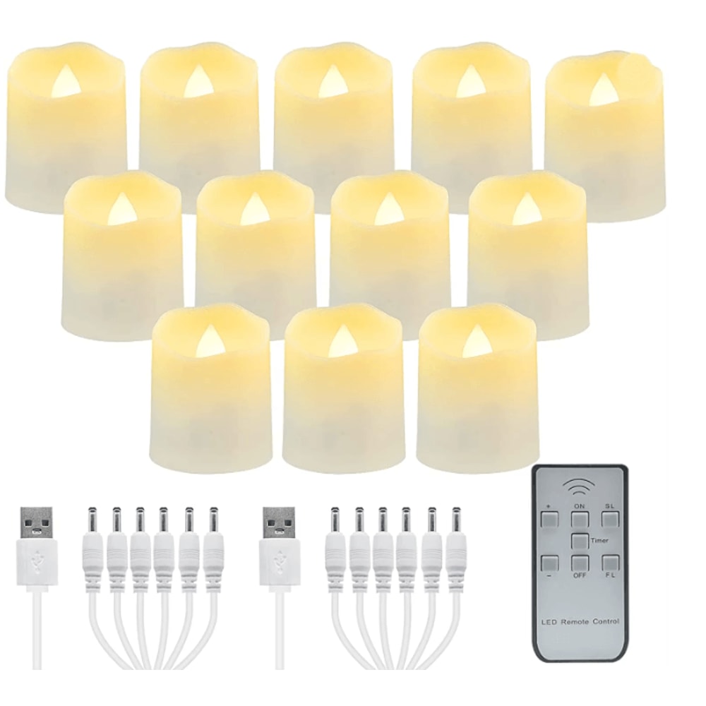 Rechargeable LED Flameless Candles With Remote And Timer For Home And Event Decor 4