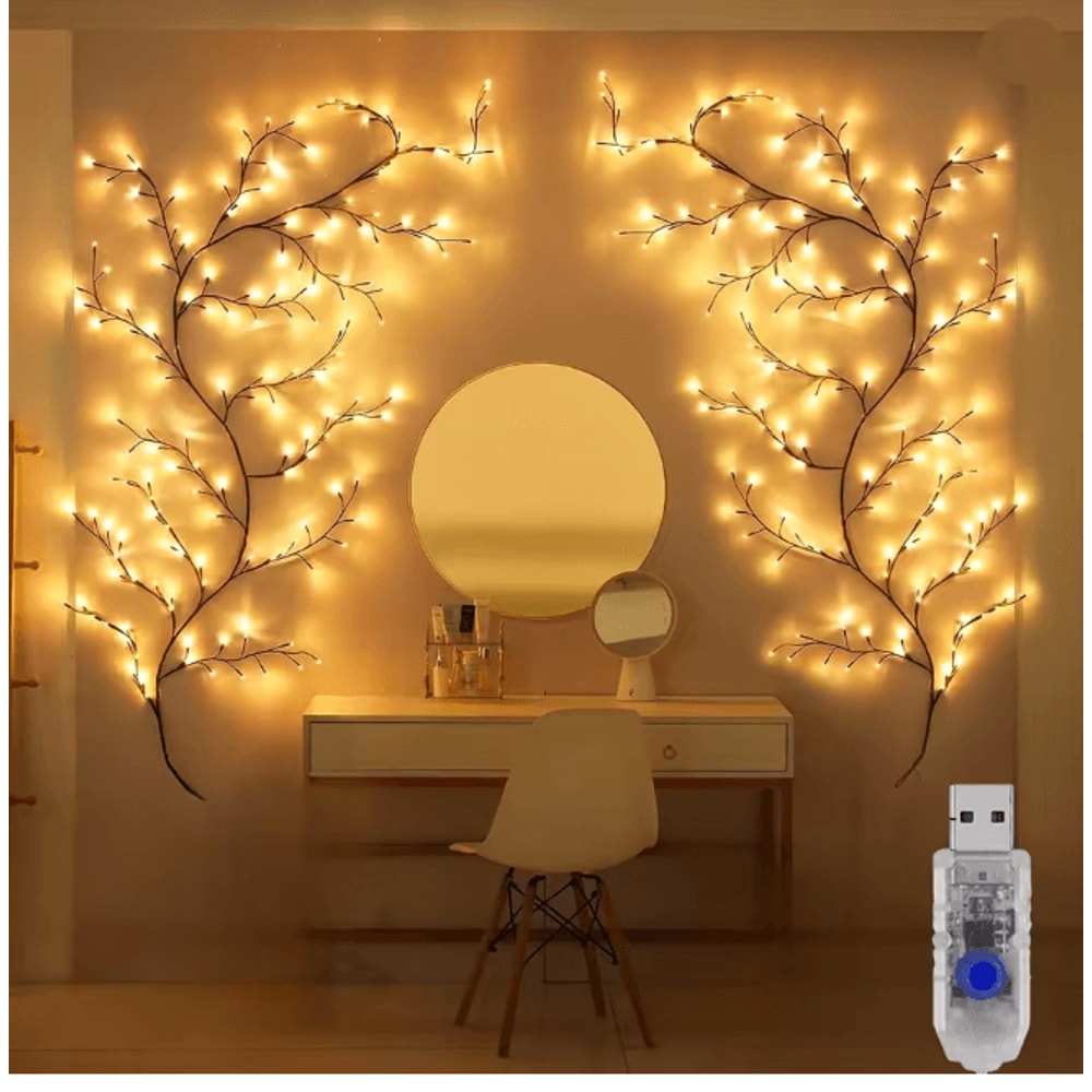 Bendable Willow Vine LED Lights Decorative Rattan Tree Light For Indoor And Outdoor Decor 0