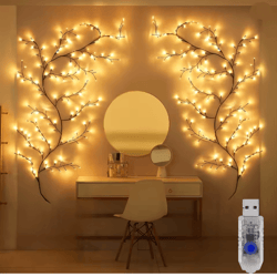 bendable willow vine led lights decorative rattan tree light for indoor and outdoor decor