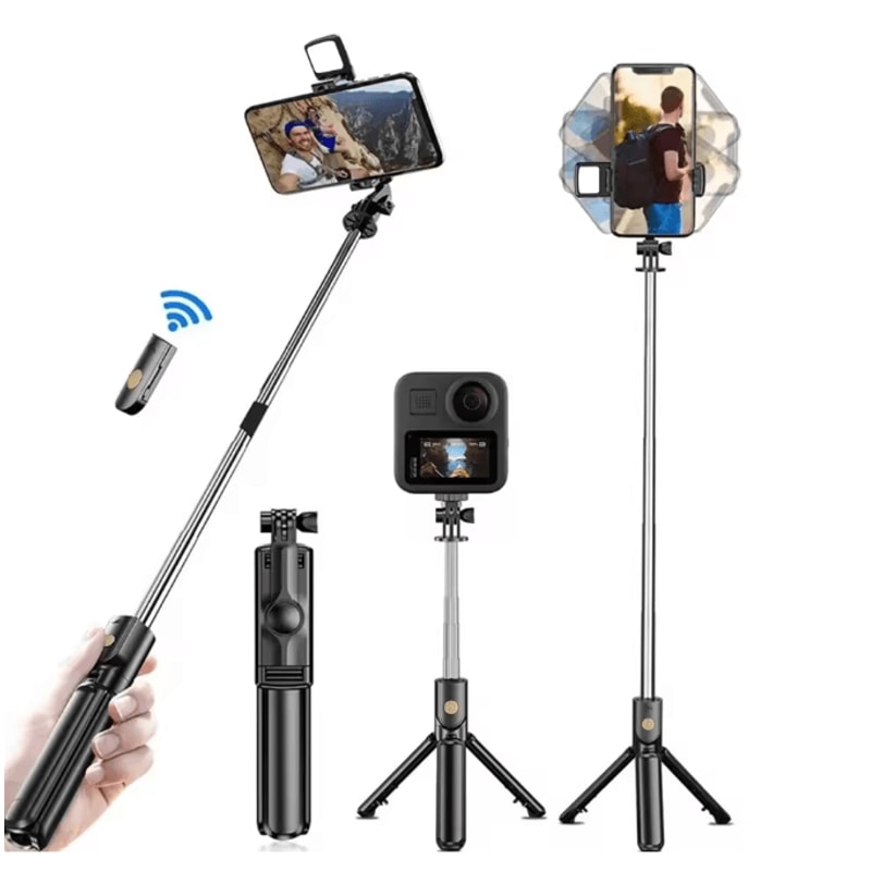 360 Degree Flexible Selfie Stick Tripod With Wireless Remote For Mobile Phones 0